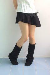 Hazel unbalanced checkered skirt