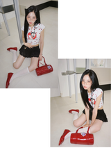 Heart, red, love, cutie, short sleeve T-shirt
