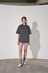 S-Cオープンヘンリーネック 1/2 TEE (Charcoal)