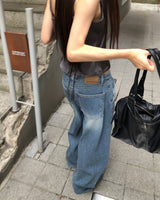 [ORIGINAL] メルティドピンタックデニムワイドパンツ