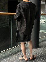 [S/S] レザーバンディングハーフパンツ(4color)
