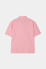 No.1329 pk crop collar half T (4color)