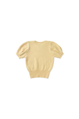 Slim button half knit_butter