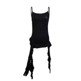 Noir Ruffle Strap Top 231812510