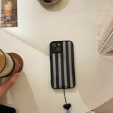 [MADE] Bold stripe case skyblue