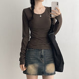 Special planned sale✨ 12 colors * basic long-sleeve T-shirt, round neck long-sleeve T-shirt (12 colors)