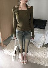 Zpi Vintage-Washed Low-Rise Capri Denim Jeans