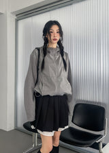 Tech Color Matching High Neck Hood Zip-Up