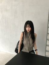 Check halter top (2 colors)