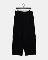 Myor ビッグポケットストラップカーゴワイドロングパンツ