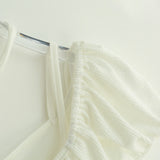 Shirring Ribbon Puff Top 231330518