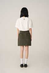 レタリングリボン半袖Tシャツ