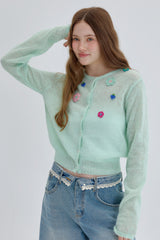 Petal Knit Cardigan [Mint]