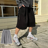 Maro Sweat One-Tuck Bermuda Pants(Gray)