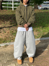 バルーンダブルニースウェットパンツ