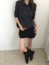 Opal shirring check shirt