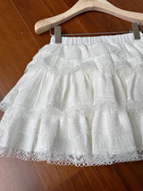 Lace Cancan Mini Skirt (2color)