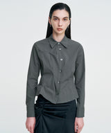DOZI - Pinched Unbalance shirt _ GREY