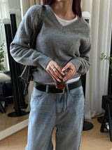 Daily soft v neck knit(5color)