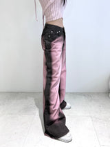 1079. Pink washing denim wide pt