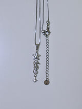 coral starfish seahorse necklace