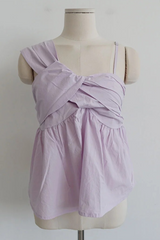 CROSS-WRAP PEPLUM BUSTIER TOP (3COLORS!)