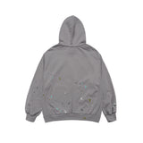 25FW PAINT EFFECT HOODIE LIGHT GRAY