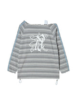 STRING OFF SHOULDER L/S GREY