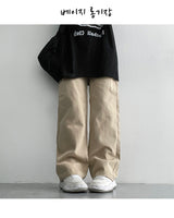 [3-tier length] [S–2XL] Dwatan Tan Cotton Wide Cargo Pants (5 colors)