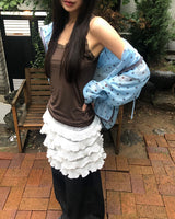 sillrun レース スリムフィット ノースリーブ