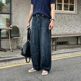 [1+1] LMN オールデイクールリネンワイドデニムパンツ (5 colors)