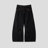 [Unisex] ステッチブーツカットデニムパンツ