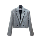Grove Check Cutting Crop Blazer