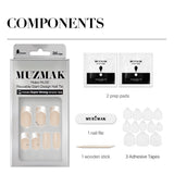 MUZMAK Reusable Glam Design Nail Tip Tiara(Square)