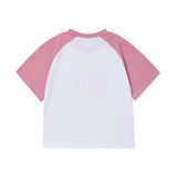 25SS スペースラビットラグランクロップ半袖Tシャツ ライトピンク