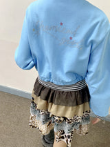 Blue starfish hot diamond cardigan jacket