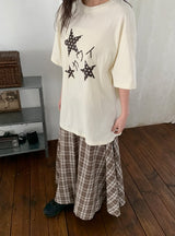 [unisex] Yuuji Star Printing Dot Short Sleeve Tee