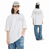ブルーミングフラワーズエンブロイダードTシャツ