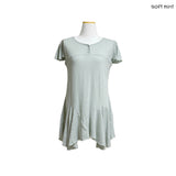 (3color) Soft Flare Slub Short Sleeve Tee