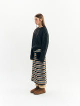 Knit Pocket Skirt (Navy)