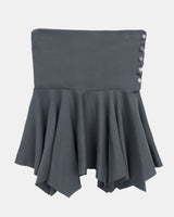 Polen Folding Asymmetrical Mini Skirt