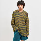 SEE-THROUGH CRAFT KNIT PULLOVER YELLOW