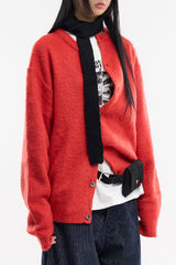 Amour crewneck wool alpaca cardigan