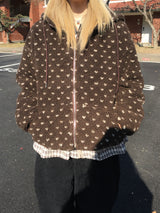 Dotty Pogle Quilted Hooded Zip-Up (3c)
