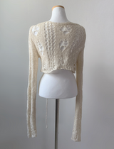 Buruna Net Strap Cardigan (ivory)
