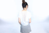 Grunge Claw Leopard Eyelet Tee - White