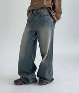 [GRB]ジェリン インシション ワイド デニム