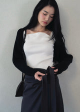 [Made] Tilda Pinuck Slit Long Skirt (charcoal)