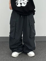 nylon track cargo pants