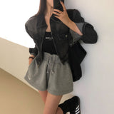[BELLIDE MADE] cropped denim short jacket